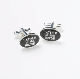 Cufflinks - Black Round Father of the Bride